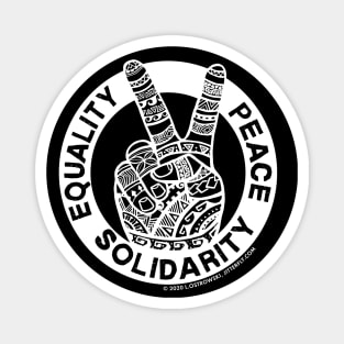 Equality Peace Solidarity Boho Peace Sign Magnet